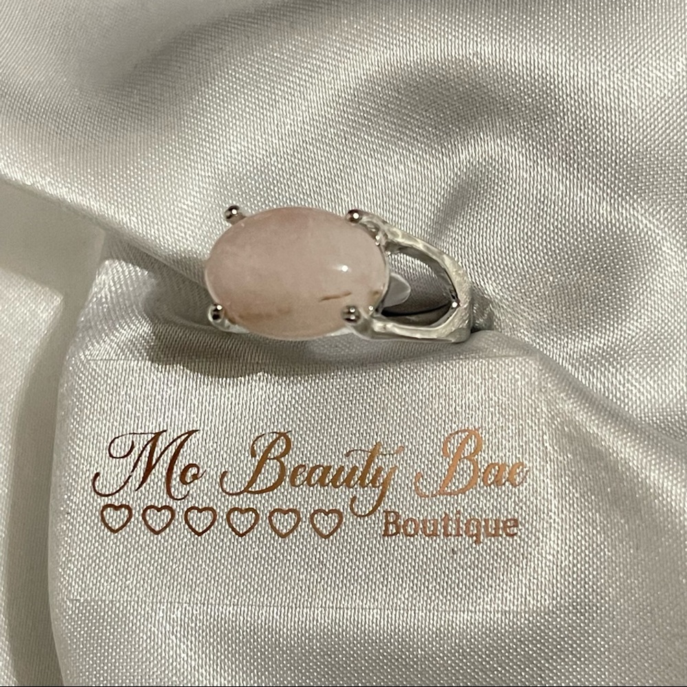Pink Quartz Crystal Ring - Picture 2 of 5